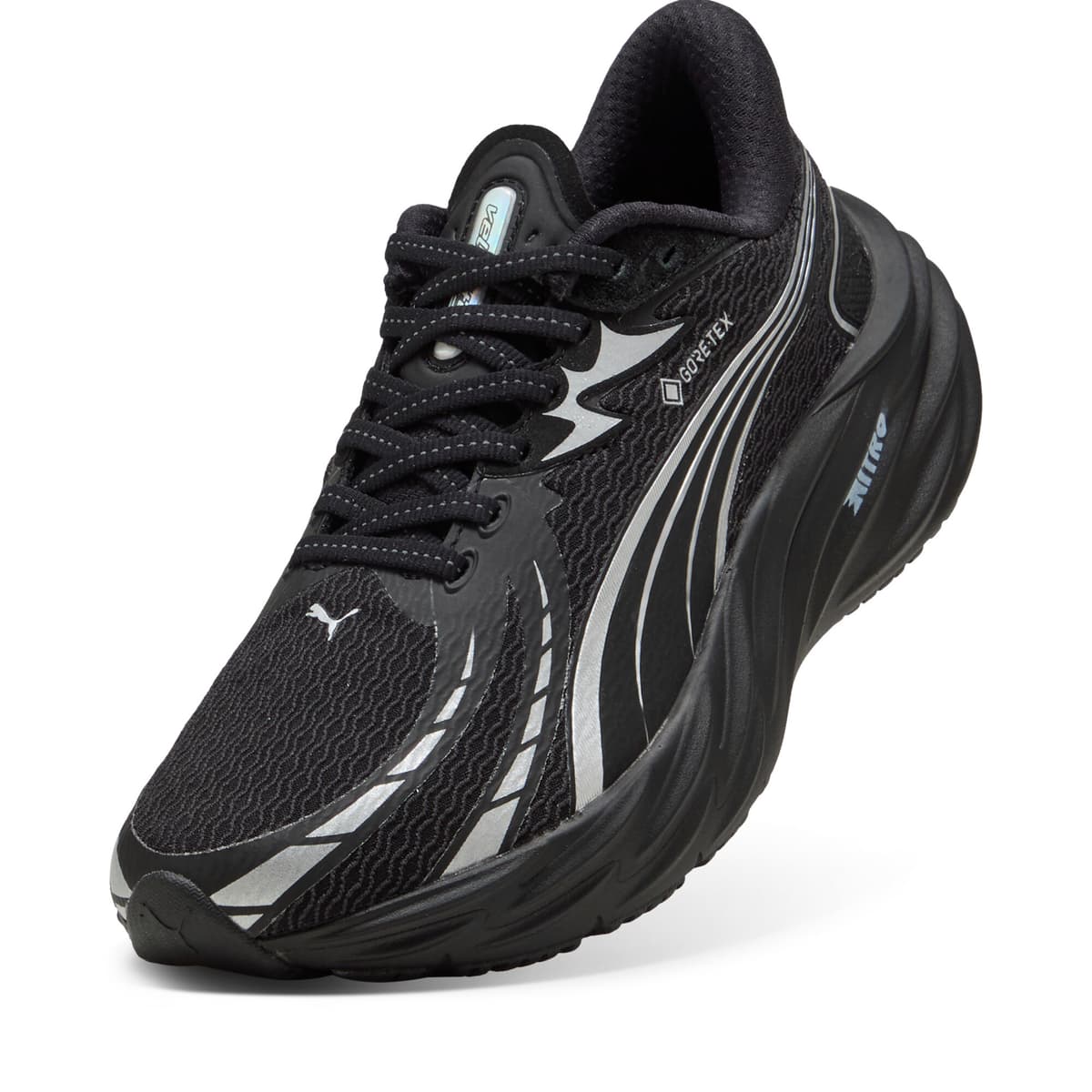 PUMA Velocity NITROâ¢ 4 GTX hardloopschoenen voor Dames, Zwart/Zilver, Maat 40 thumbnail 2