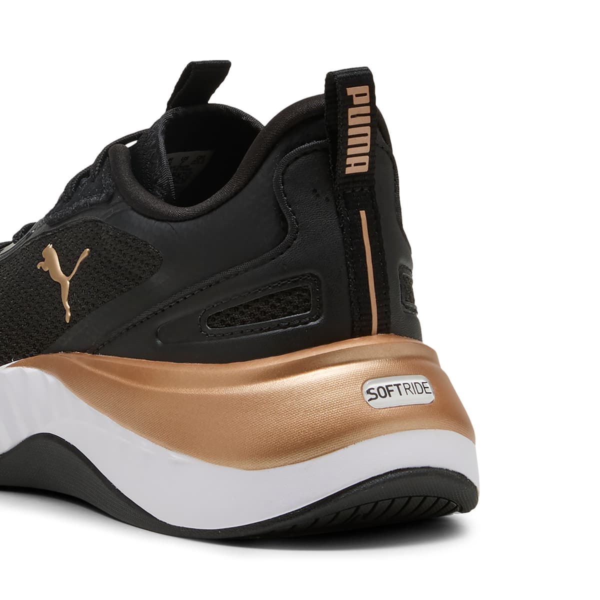 PUMA Softride Sera hardloopschoenen voor Dames, Zwart/Goud, Maat 36 thumbnail 5