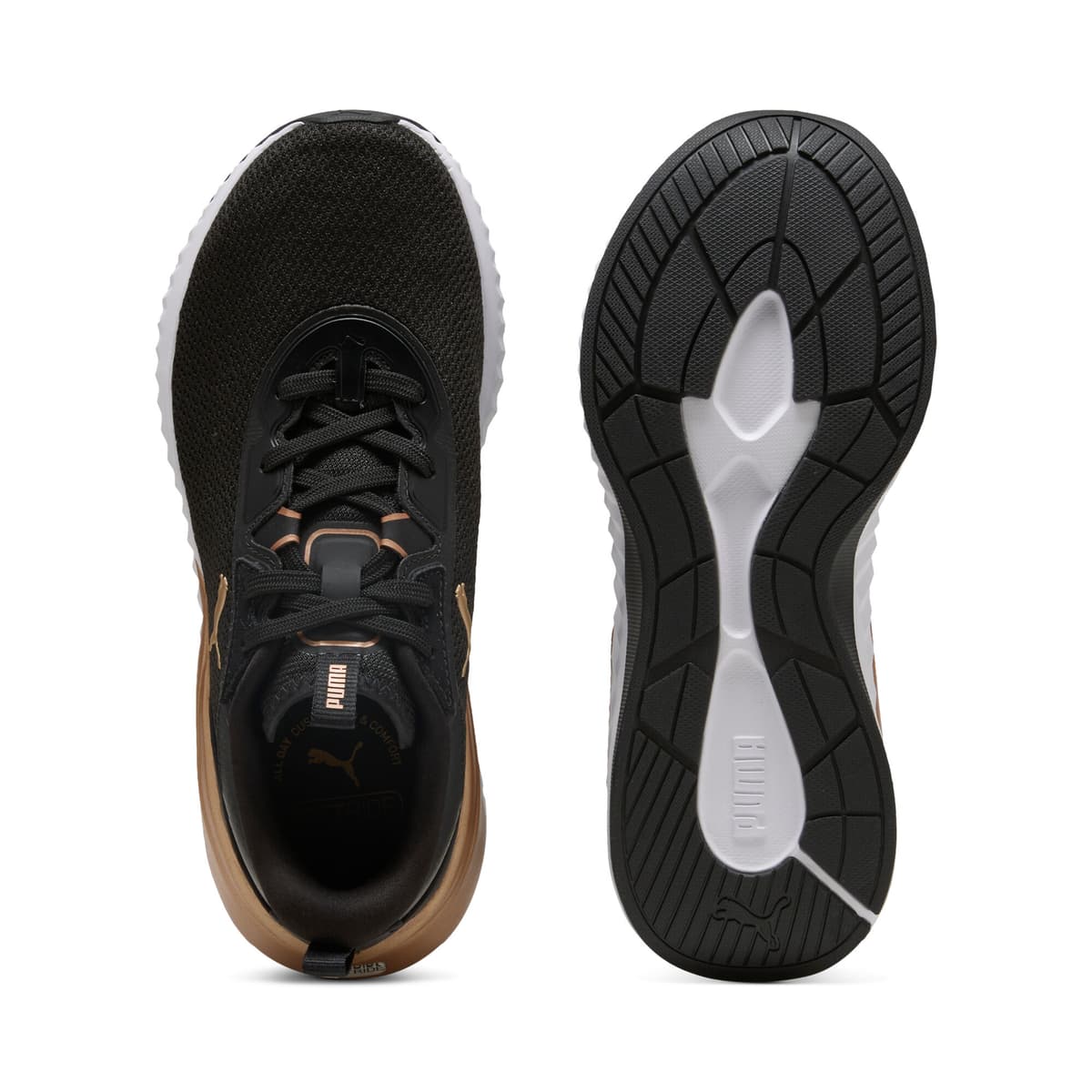 PUMA Softride Sera hardloopschoenen voor Dames, Zwart/Goud, Maat 36 thumbnail 4