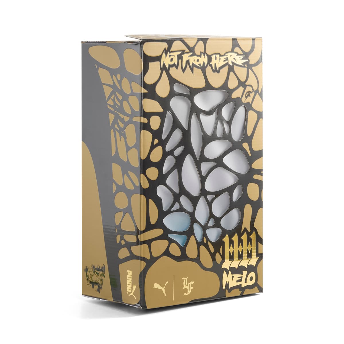 PUMA MB.04 Gouden Child basketbalschoenen uniseks, Zwart/Goud, Maat 45 thumbnail 2