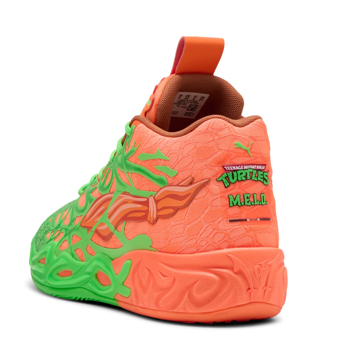 PUMA HOOPS x TMNT MB.04 LM uniseks basketbalschoenen, Groen, Maat 52 thumbnail 6