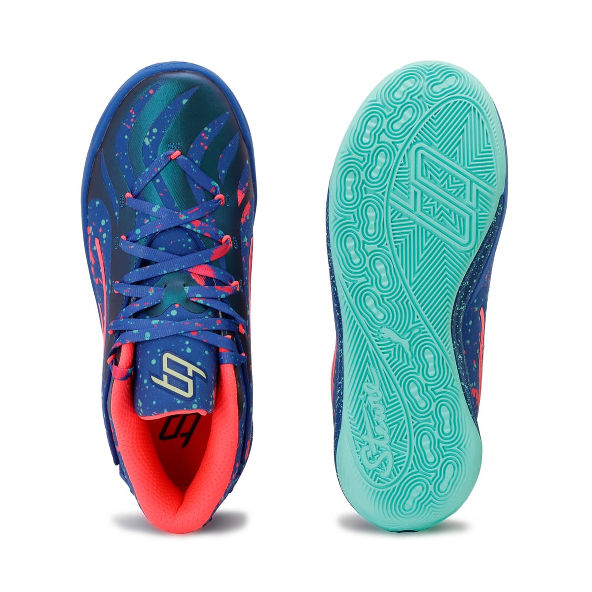 PUMA Stewie 4 Night Vision basketbalschoenen voor Dames, Blauw, Maat 37 thumbnail 4