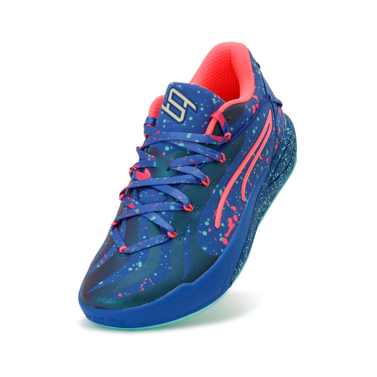PUMA Stewie 4 Night Vision basketbalschoenen voor Dames, Blauw, Maat 37 thumbnail 2