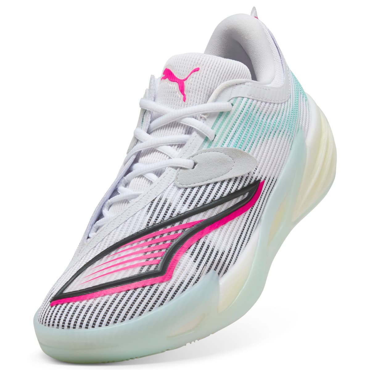 PUMA All-Pro NITROâ¢ 2 uniseks basketbalschoenen, Wit, Maat 51 thumbnail 3