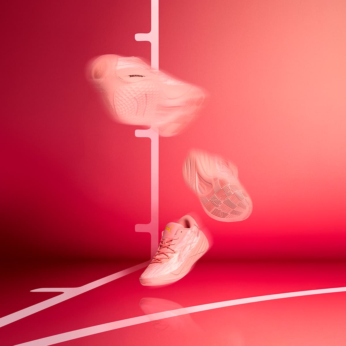 PUMA All-Pro NITROâ¢ Dress Code uniseks basketbalschoenen, Roze, Maat 40,5 thumbnail 2