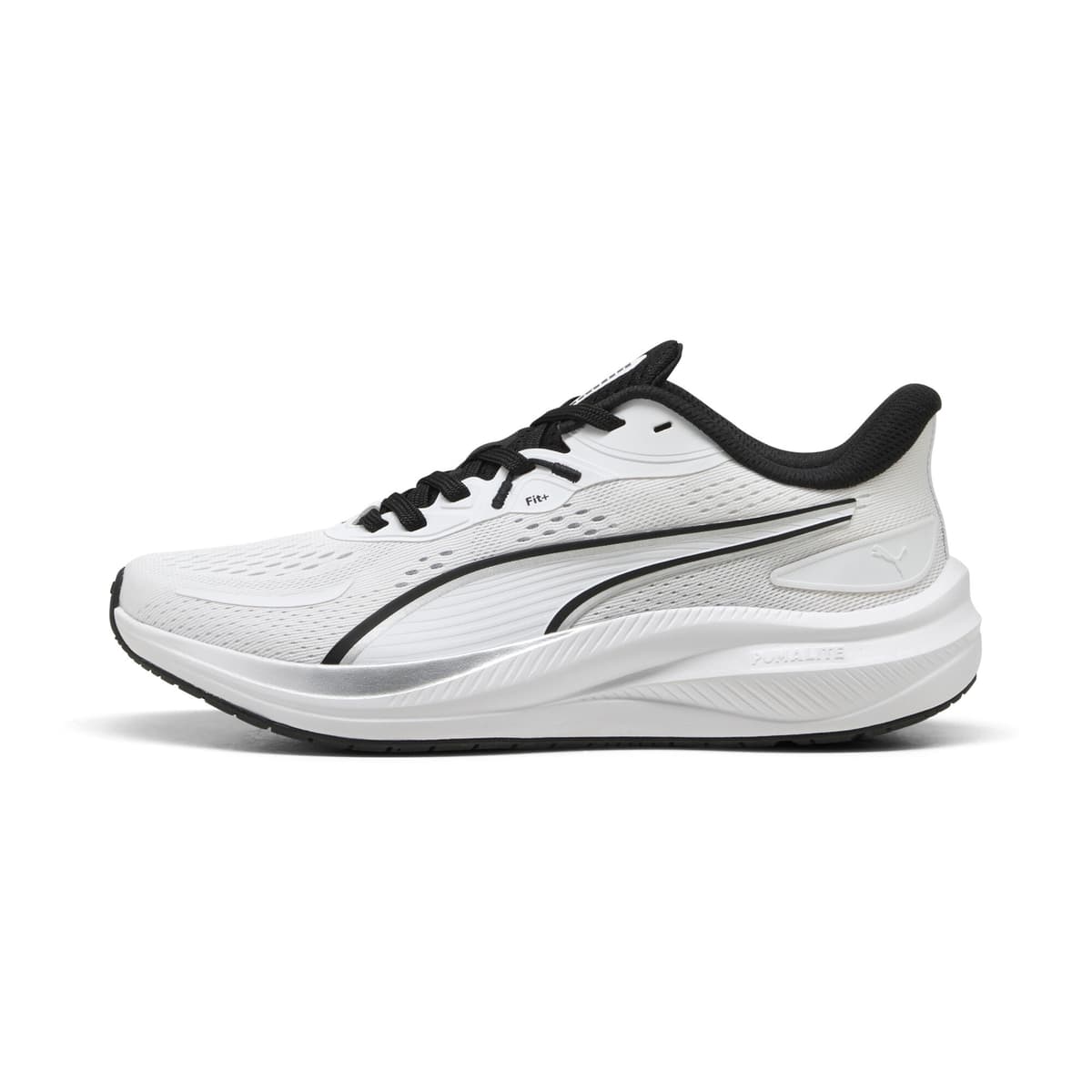 PUMA Skyrocket Lite 2 uniseks hardloopschoenen, Zwart/Wit/Zilver, Maat 41