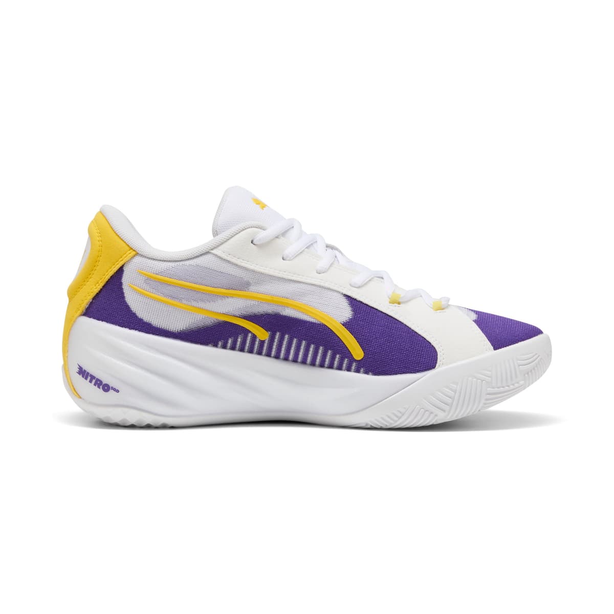 PUMA All-Pro NITROâ¢ LA unisex basketbalschoenen, Geel, Maat 46 thumbnail 3