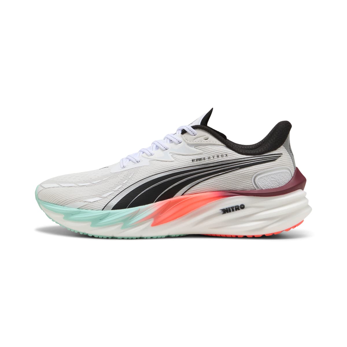 PUMA x HYROX Velocity NITROâ¢ 4 hardloopschoenen voor Heren, Rood/Wit, Maat 43