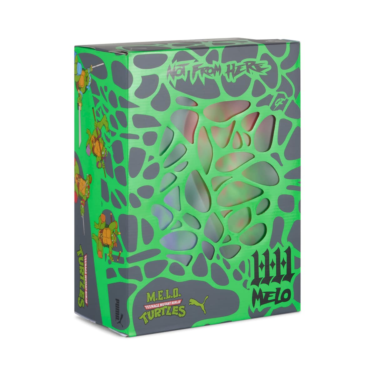 PUMA HOOPS x TMNT MB.04 RD uniseks basketbalschoenen, Groen/Rood, Maat 53,5 thumbnail 2