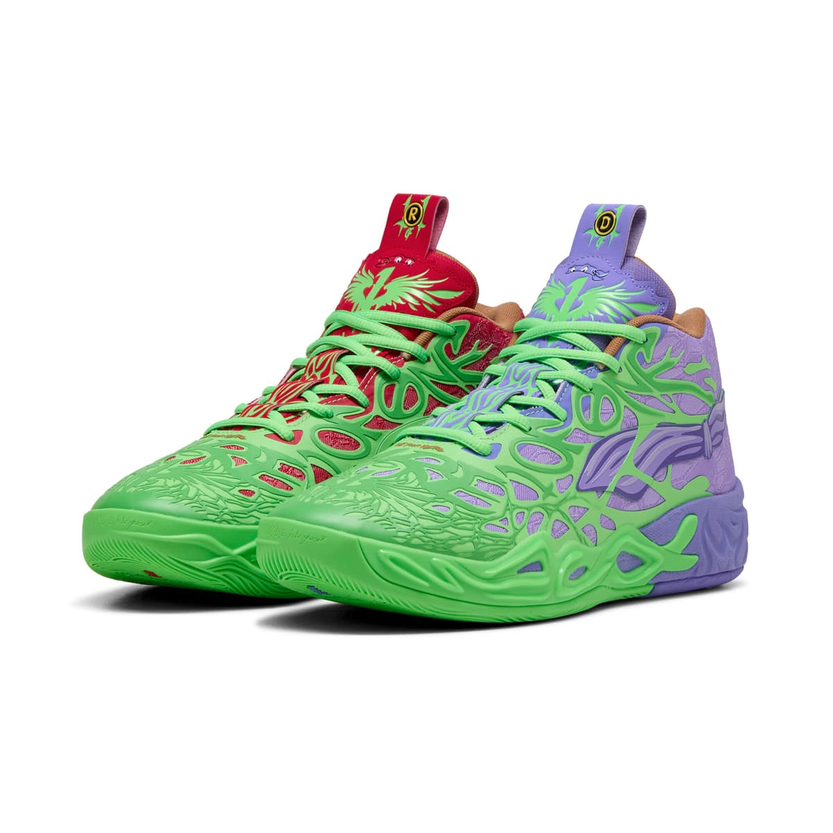 PUMA HOOPS x TMNT MB.04 RD uniseks basketbalschoenen, Groen/Rood, Maat 53,5 thumbnail 7