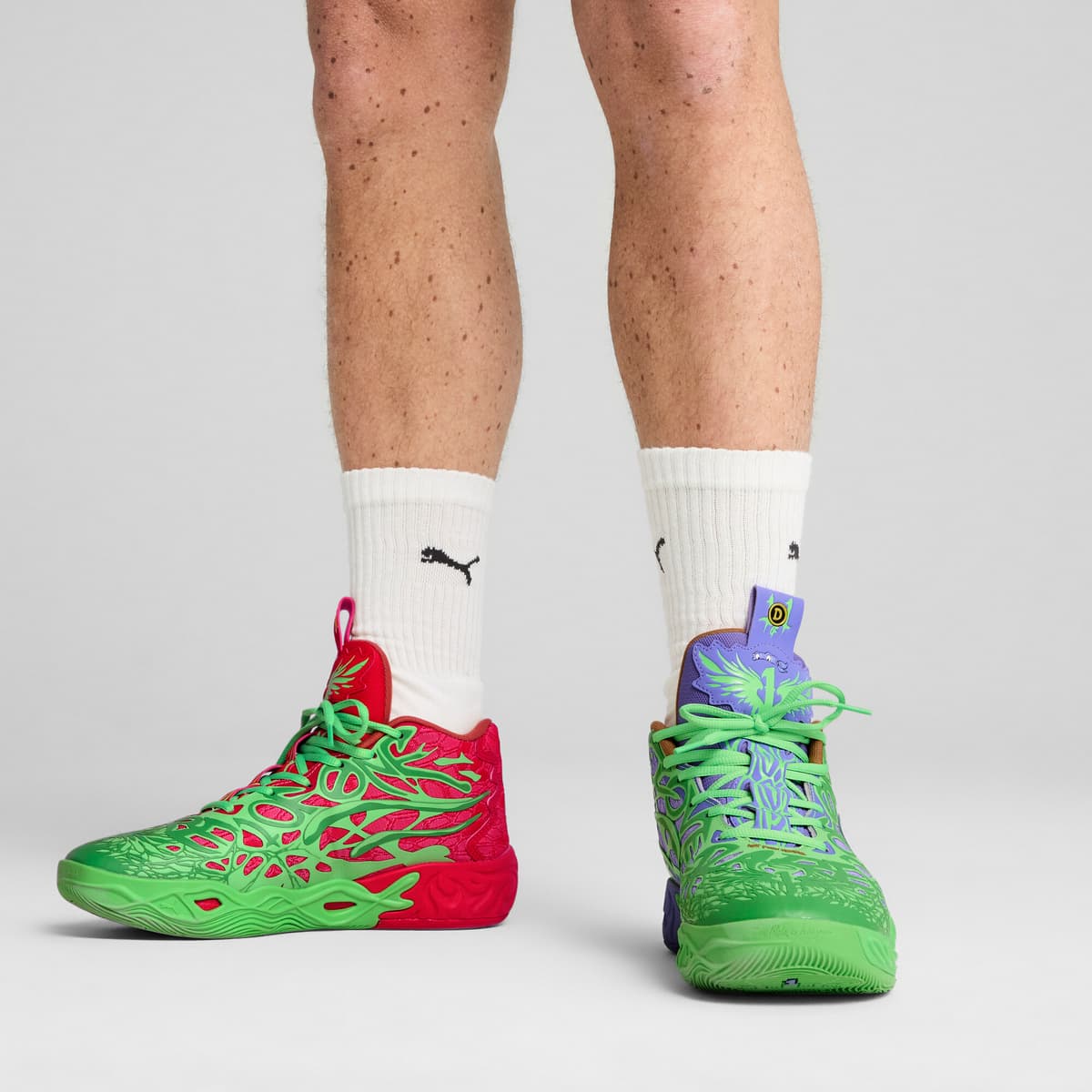 PUMA HOOPS x TMNT MB.04 RD uniseks basketbalschoenen, Groen/Rood, Maat 53,5 thumbnail 9