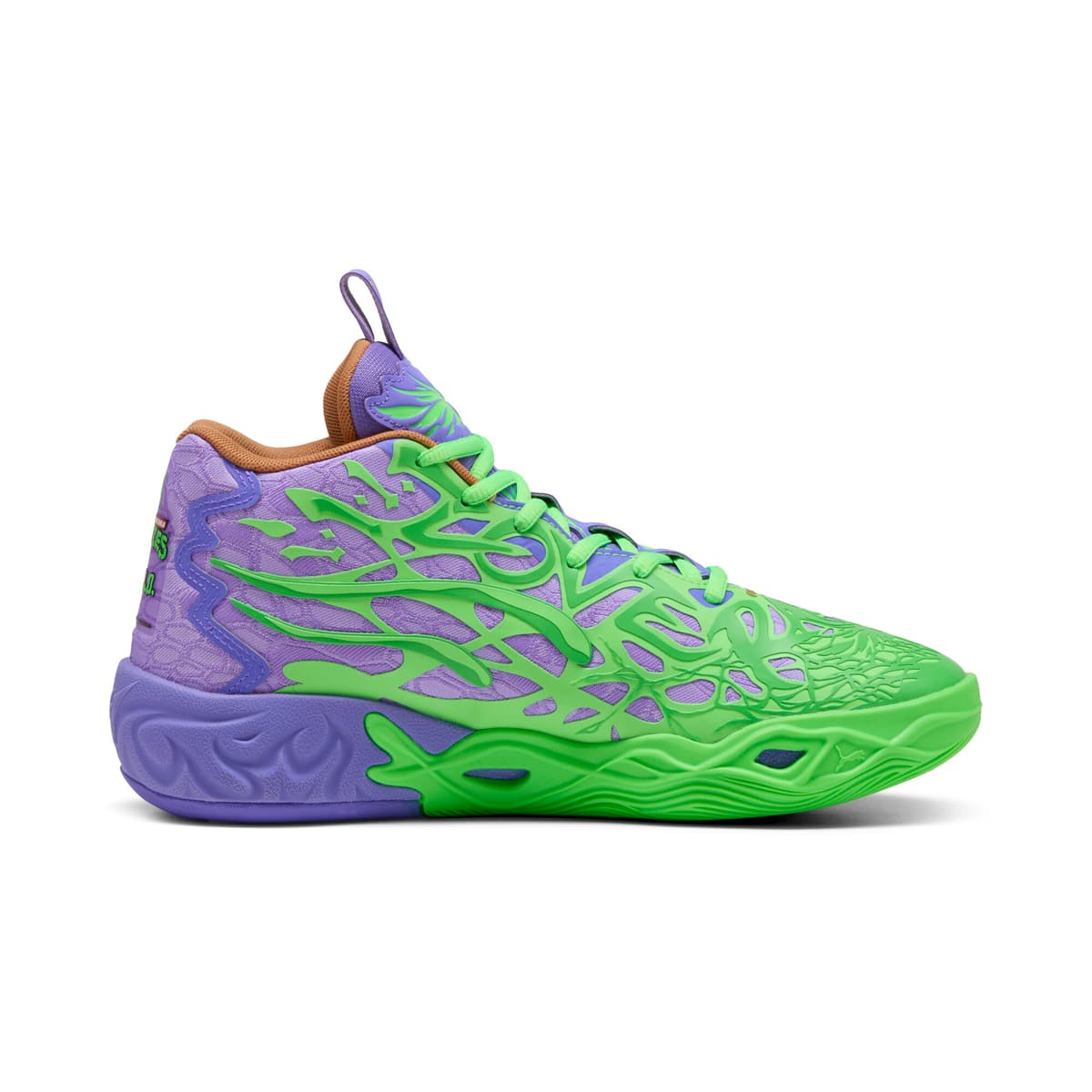 PUMA HOOPS x TMNT MB.04 RD uniseks basketbalschoenen, Groen/Rood, Maat 53,5 thumbnail 4