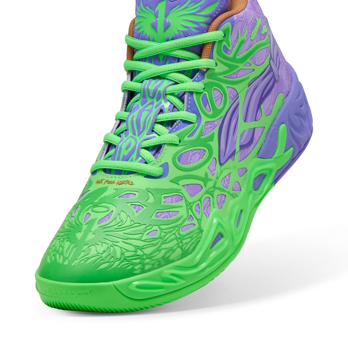 PUMA HOOPS x TMNT MB.04 RD uniseks basketbalschoenen, Groen/Rood, Maat 53,5 thumbnail 3