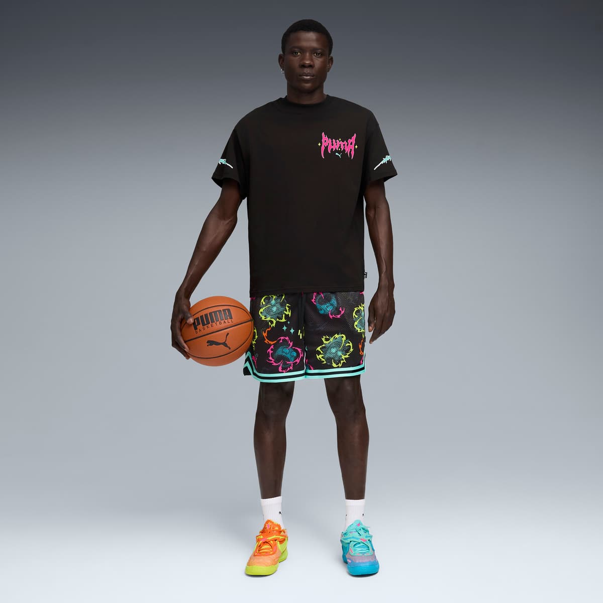 PUMA x RICK AND MORTY MB.05 basketbalschoenen uniseks, Oranje, Maat 51 thumbnail 8