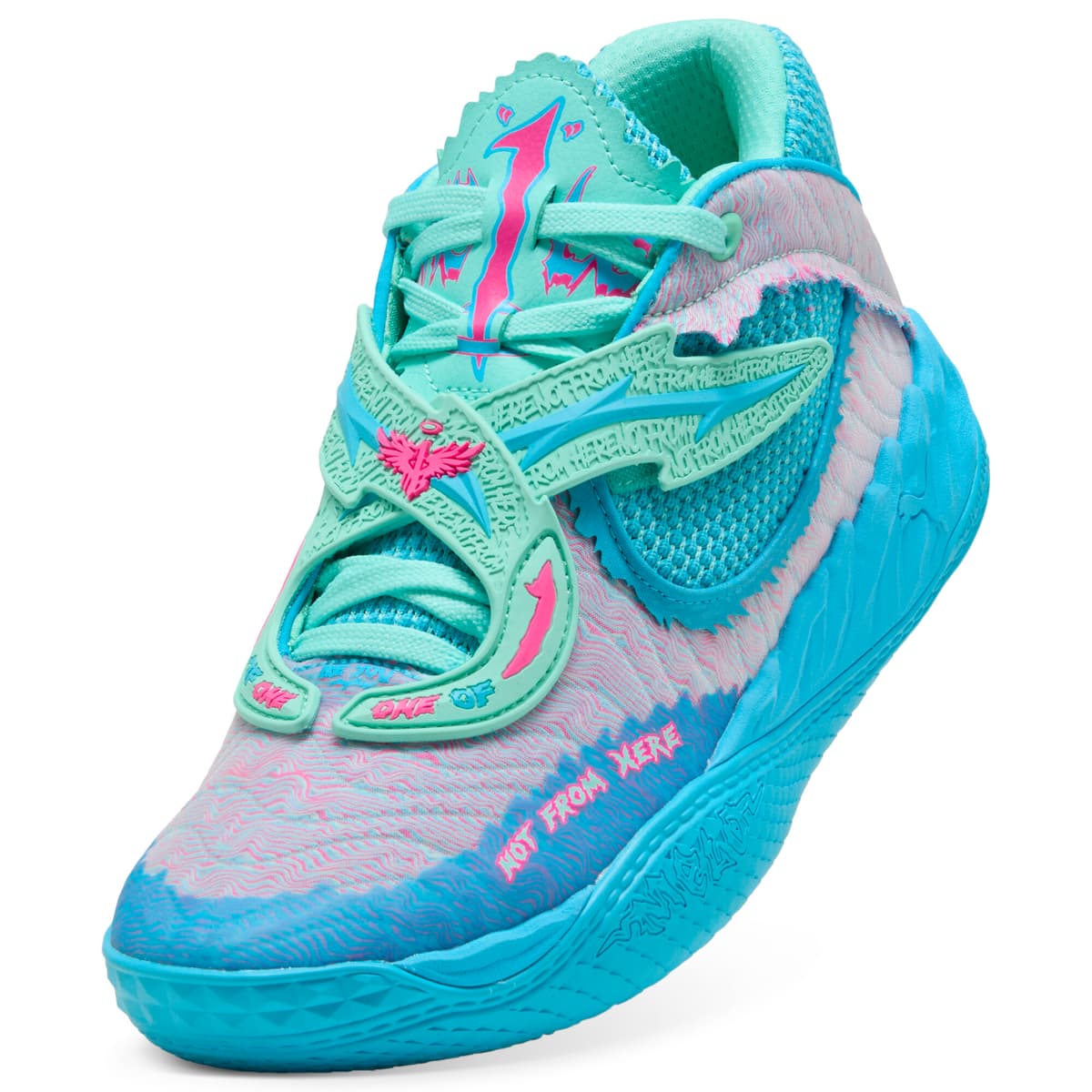 PUMA x RICK AND MORTY MB.05 basketbalschoenen uniseks, Oranje, Maat 51 thumbnail 3