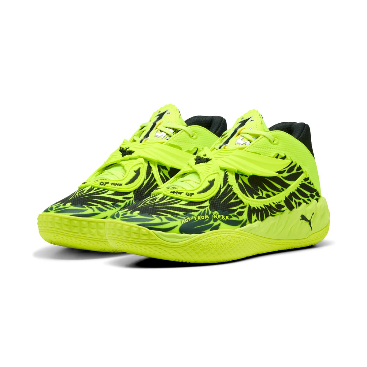 PUMA MB.05 Voltage basketbalschoenen Uniseks, Zwart/Geel, Maat 38,5 thumbnail 7