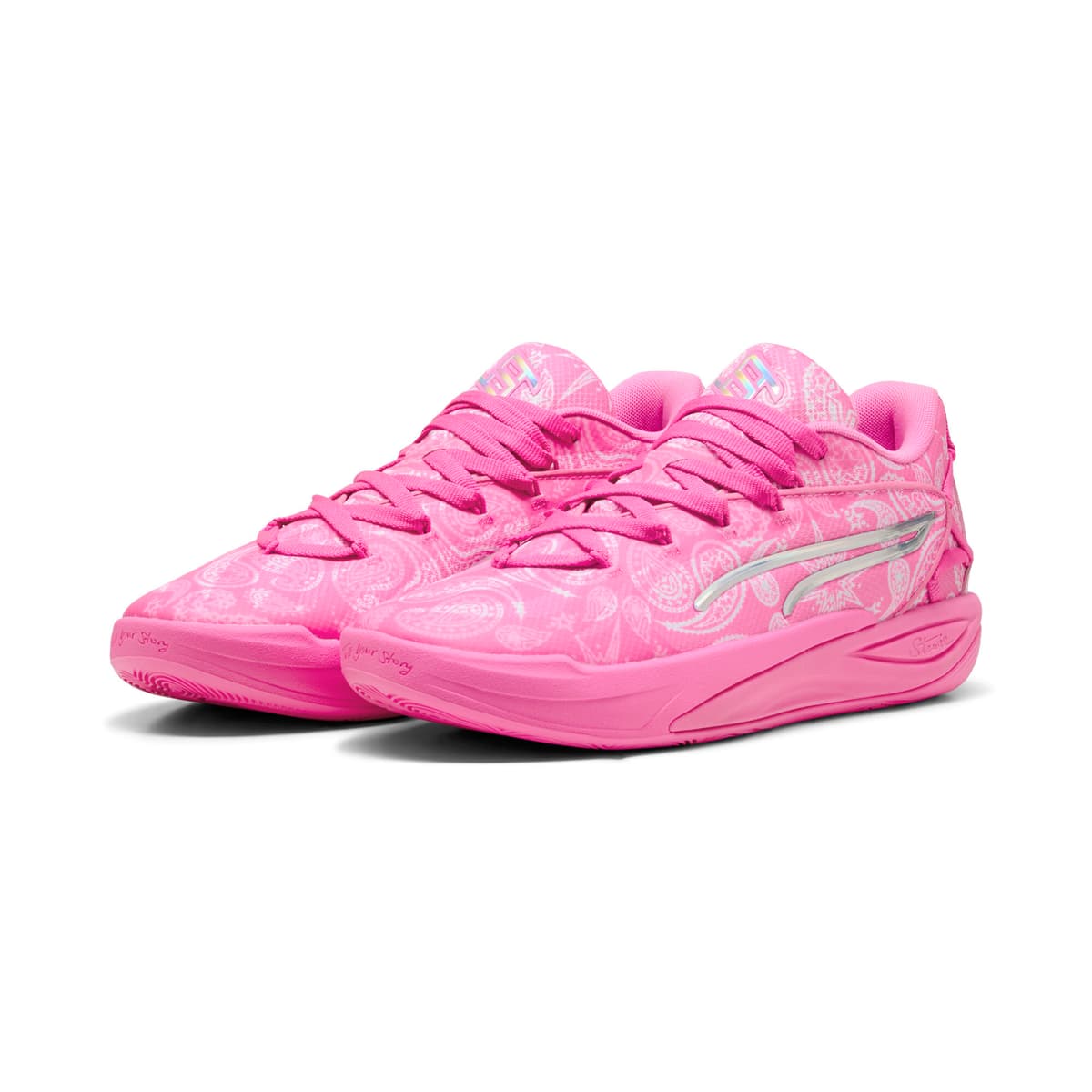 PUMA Stewie 4 ST4RZ basketbalschoenen voor Dames, Roze/Wit, Maat 37,5 thumbnail 6