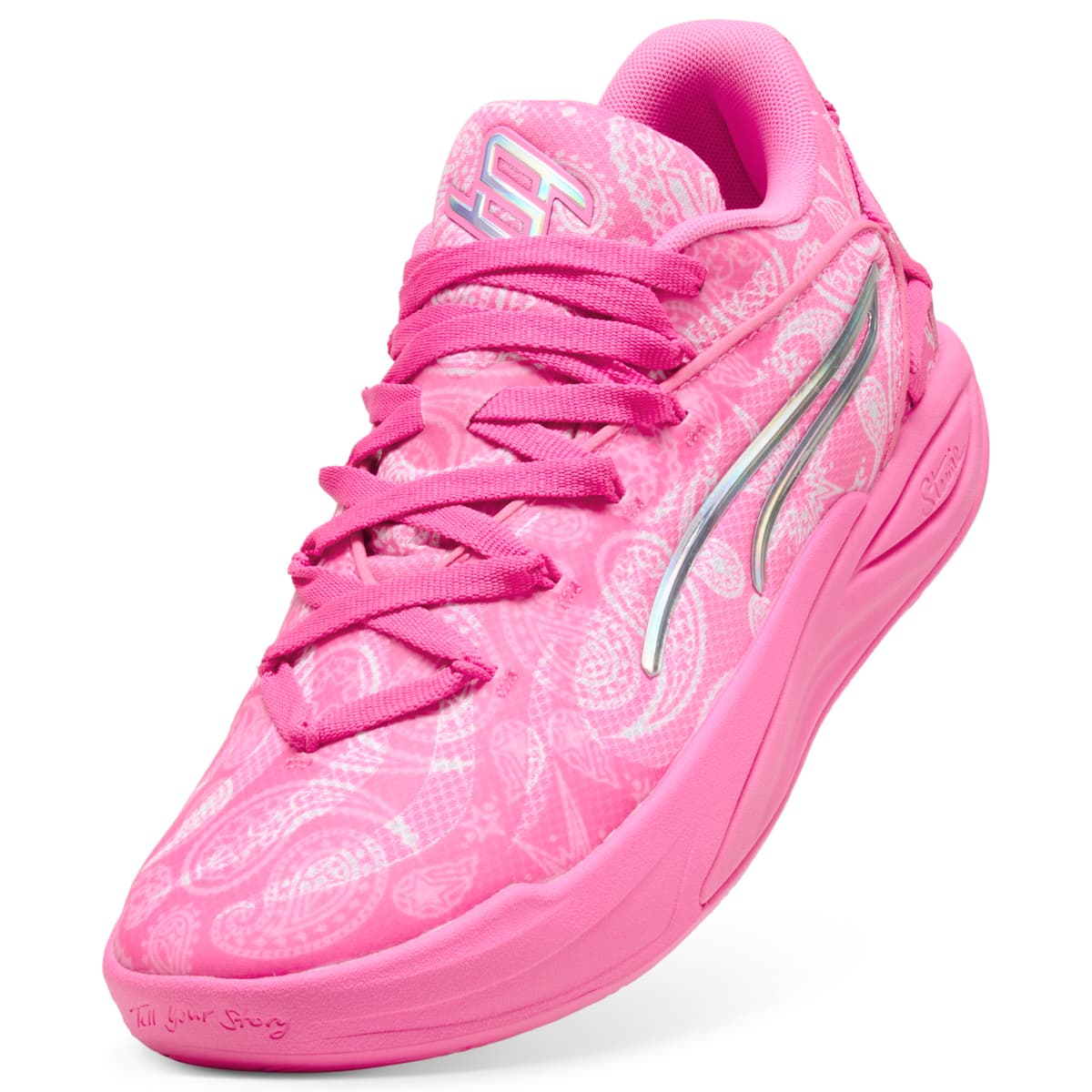PUMA Stewie 4 ST4RZ basketbalschoenen voor Dames, Roze/Wit, Maat 37,5 thumbnail 2