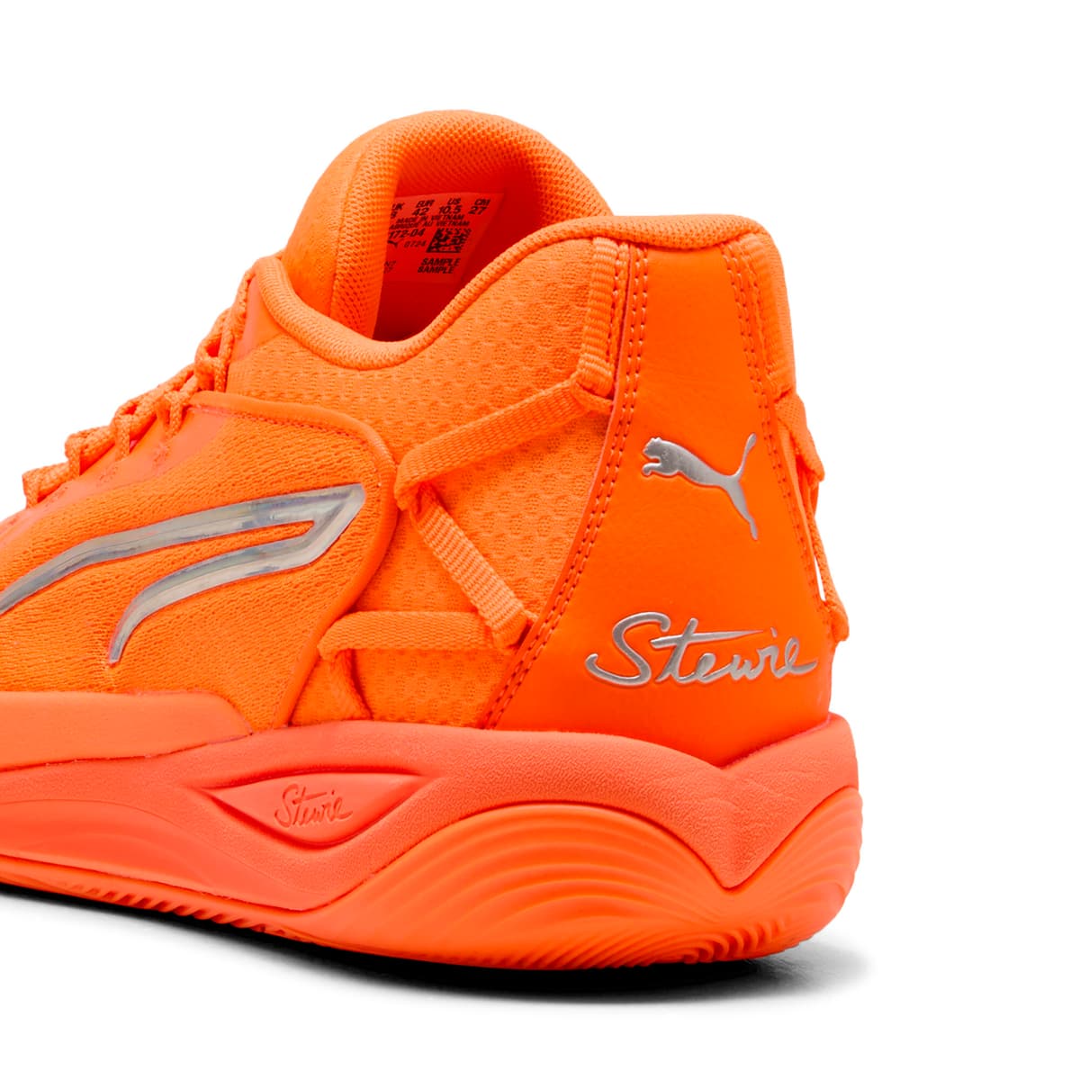 PUMA Stewie 4 Flawless basketbalschoenen voor Dames, Oranje, Maat 37,5 thumbnail 6