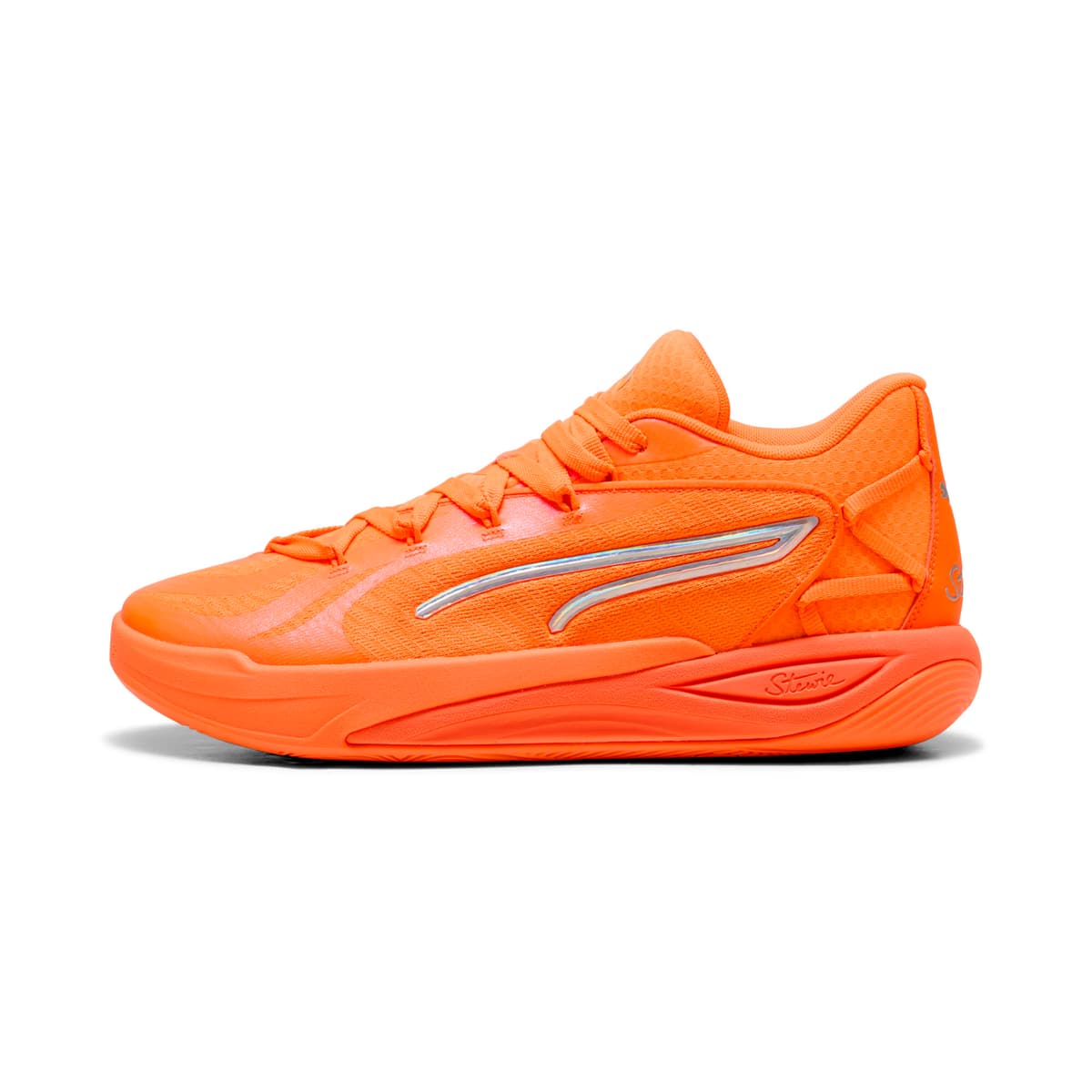 PUMA Stewie 4 Flawless basketbalschoenen voor Dames, Oranje, Maat 37,5