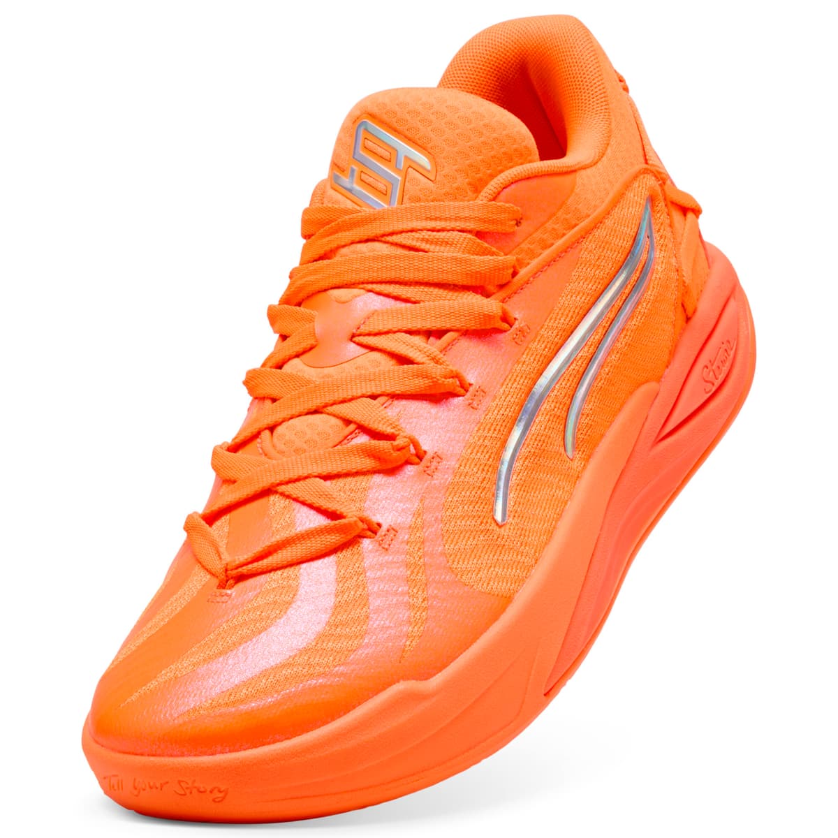 PUMA Stewie 4 Flawless basketbalschoenen voor Dames, Oranje, Maat 37,5 thumbnail 3