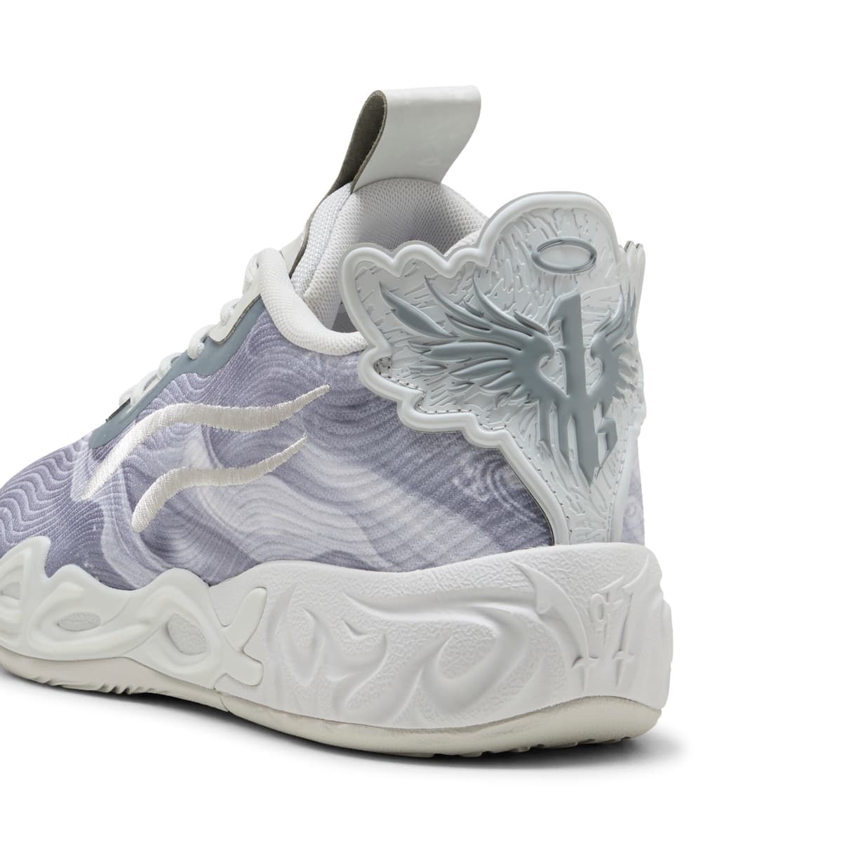 PUMA MB.04 Lo Team uniseks basketbalschoenen, Grijs, Maat 40,5 thumbnail 6