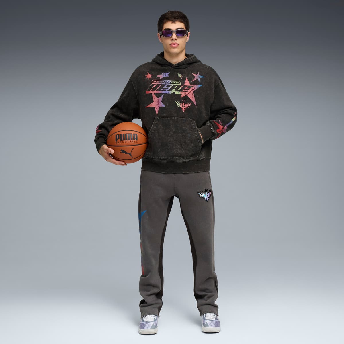 PUMA MB.04 Lo Team uniseks basketbalschoenen, Grijs, Maat 40,5 thumbnail 8