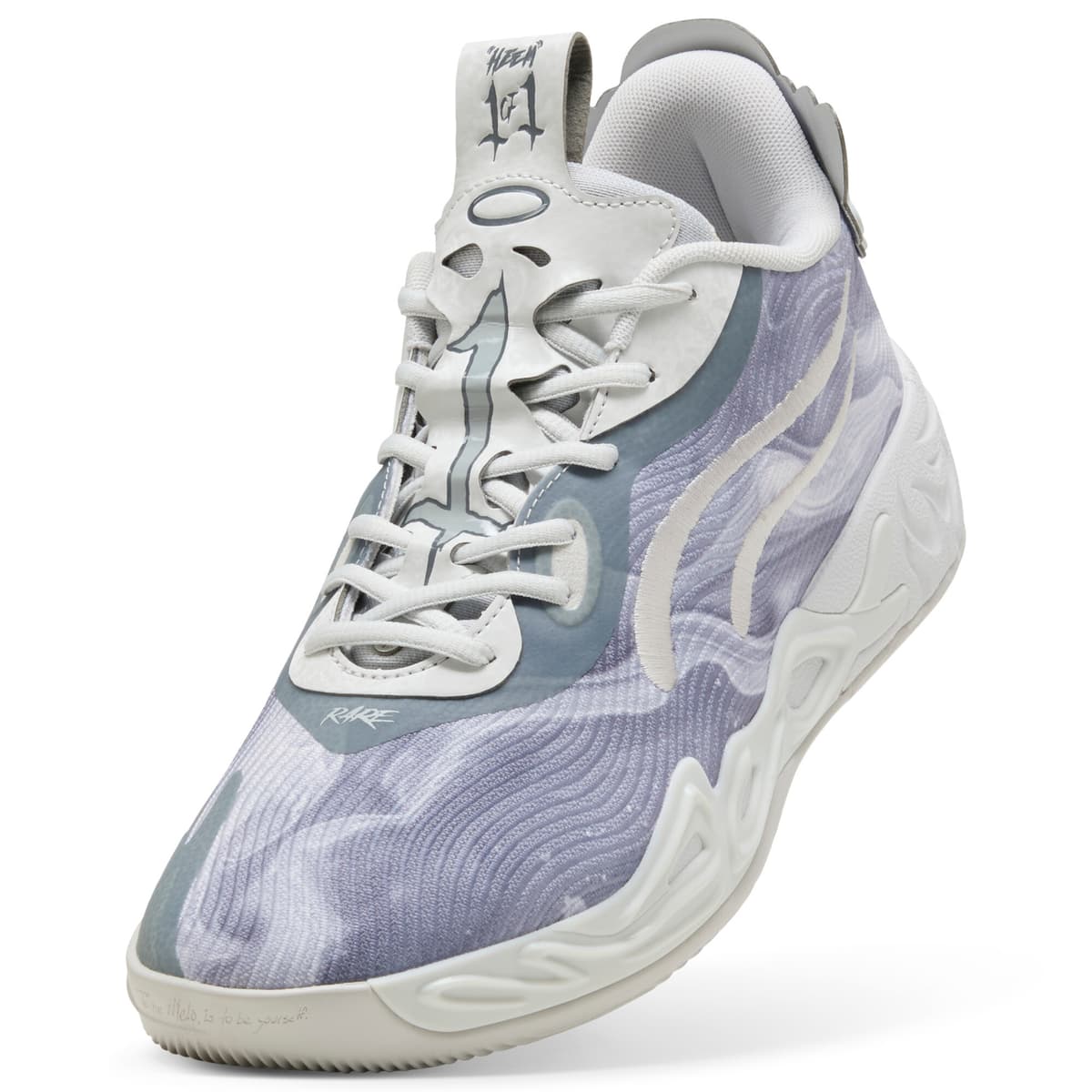 PUMA MB.04 Lo Team uniseks basketbalschoenen, Grijs, Maat 40,5 thumbnail 3