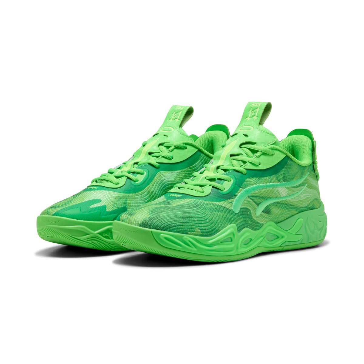 PUMA MB.04 Lo Team uniseks basketbalschoenen, Groen, Maat 40 thumbnail 7