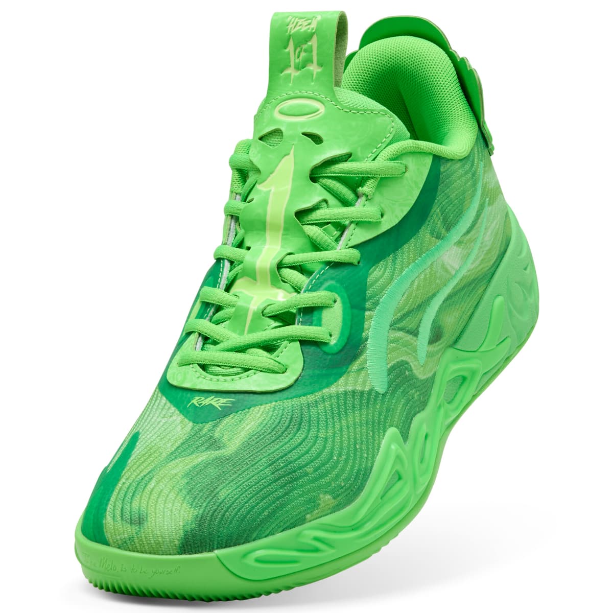 PUMA MB.04 Lo Team uniseks basketbalschoenen, Groen, Maat 40 thumbnail 3