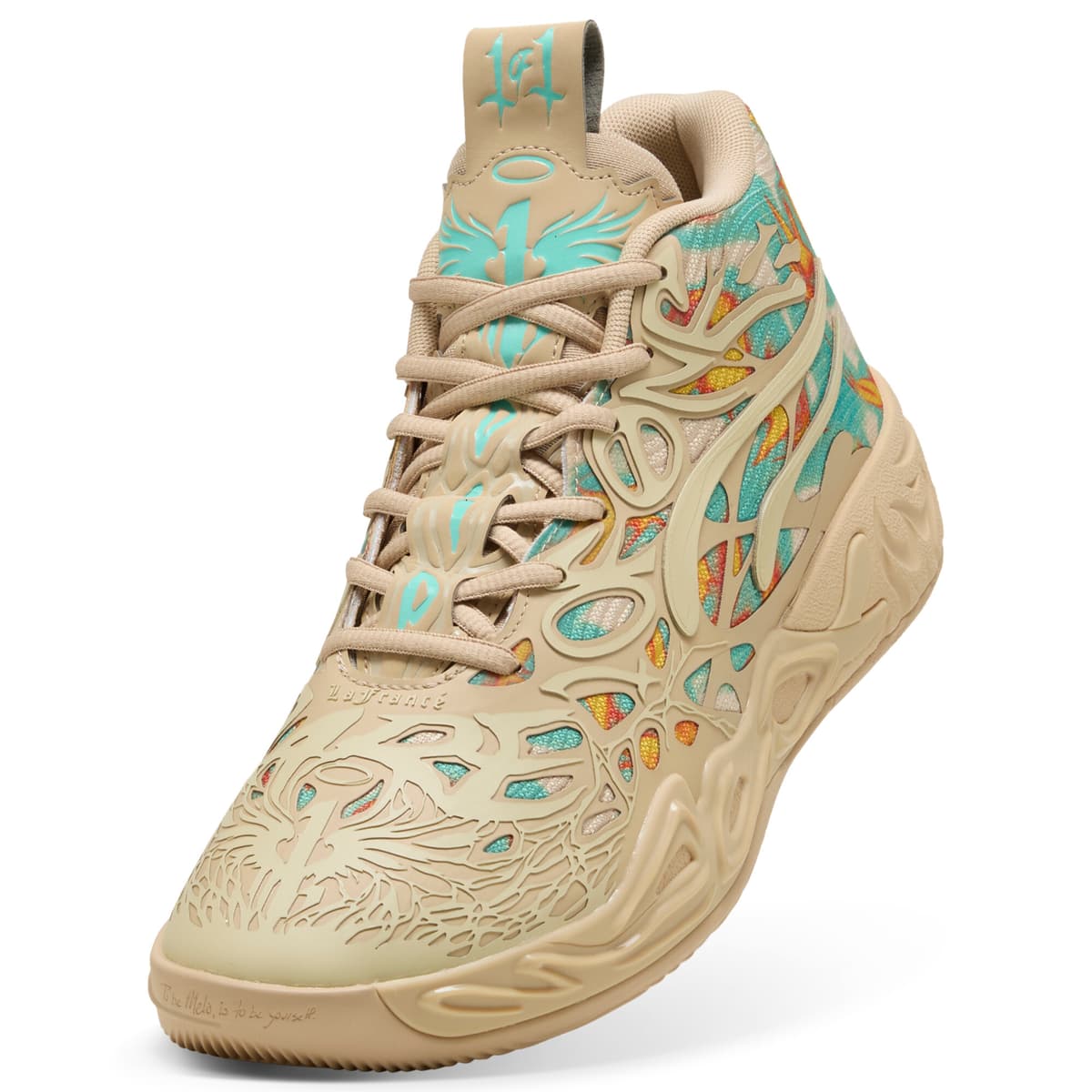 PUMA MB.04 Flare uniseks basketbalschoenen, Oranje, Maat 53,5 thumbnail 3