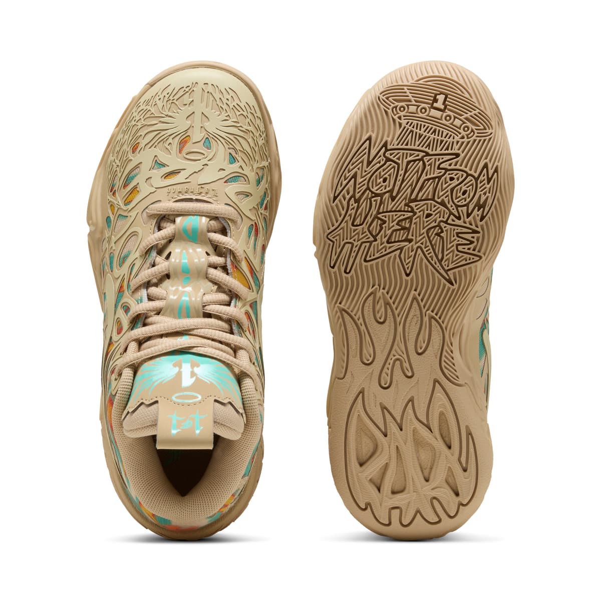 PUMA MB.04 Flare basketbalschoenen, Oranje, Maat 36 thumbnail 5