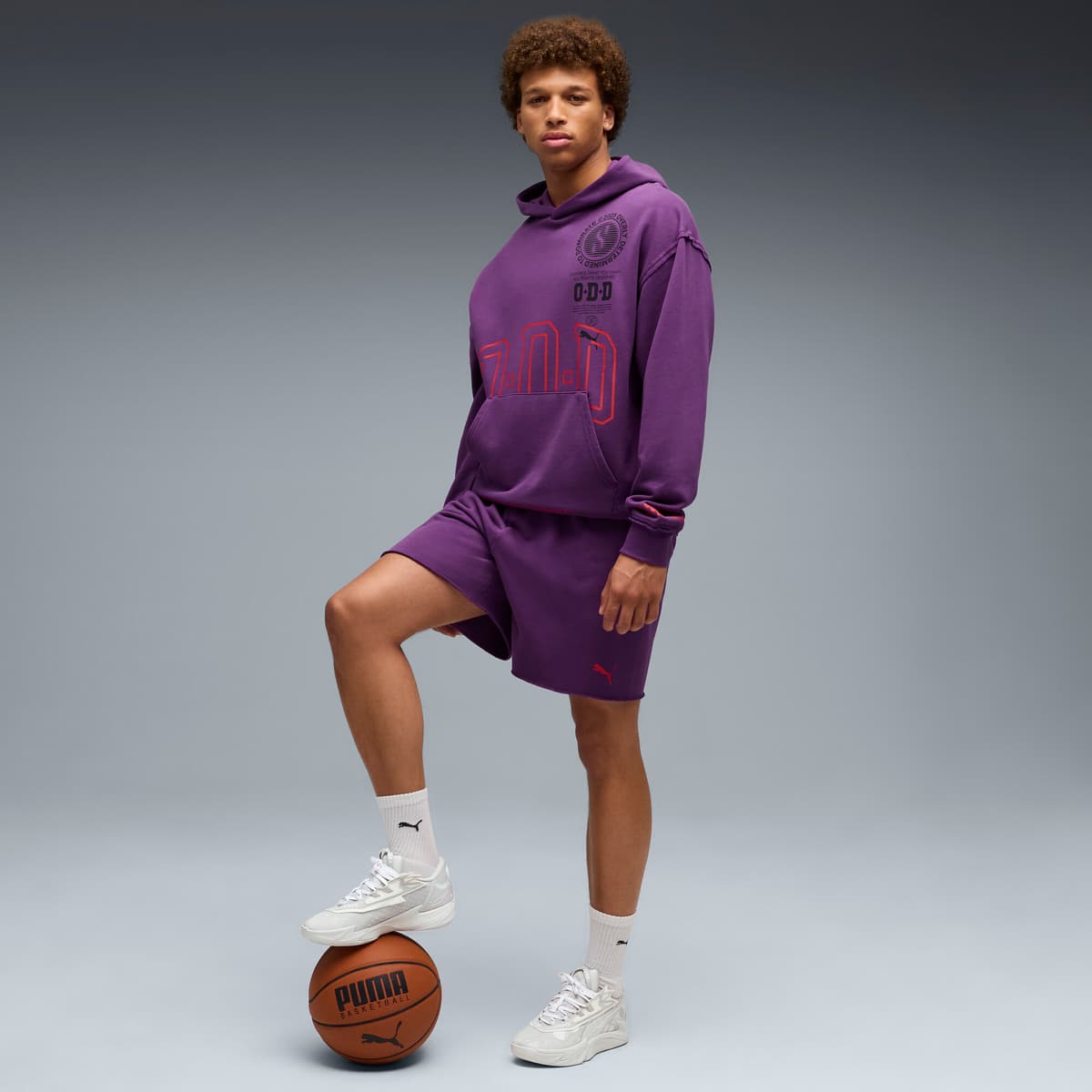 PUMA Scoot Zeros II uniseks basketbalschoenen, Grijs/Wit, Maat 42,5 thumbnail 8