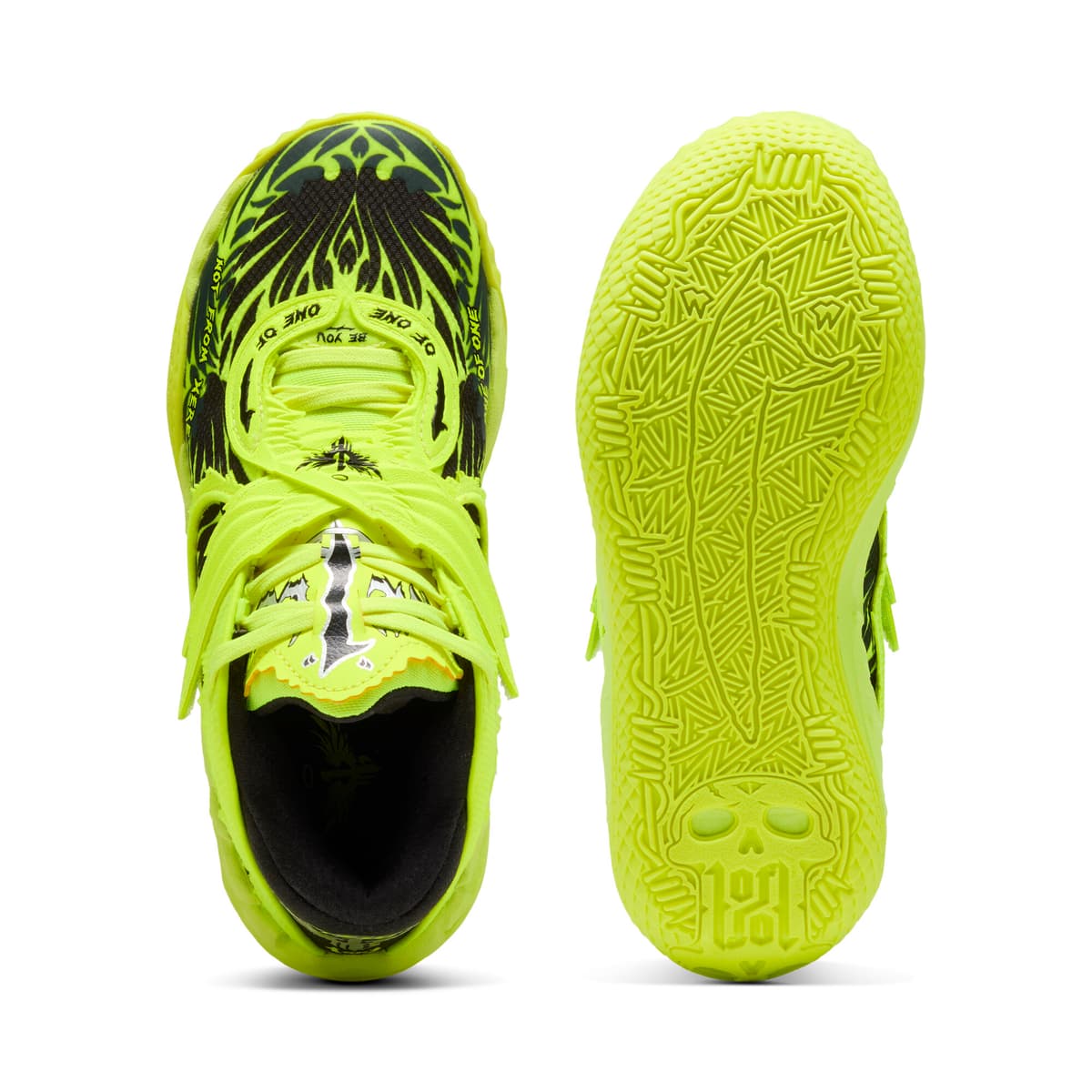 PUMA MB.05 Voltage basketbalschoenen, Zwart/Geel, Maat 37 thumbnail 5