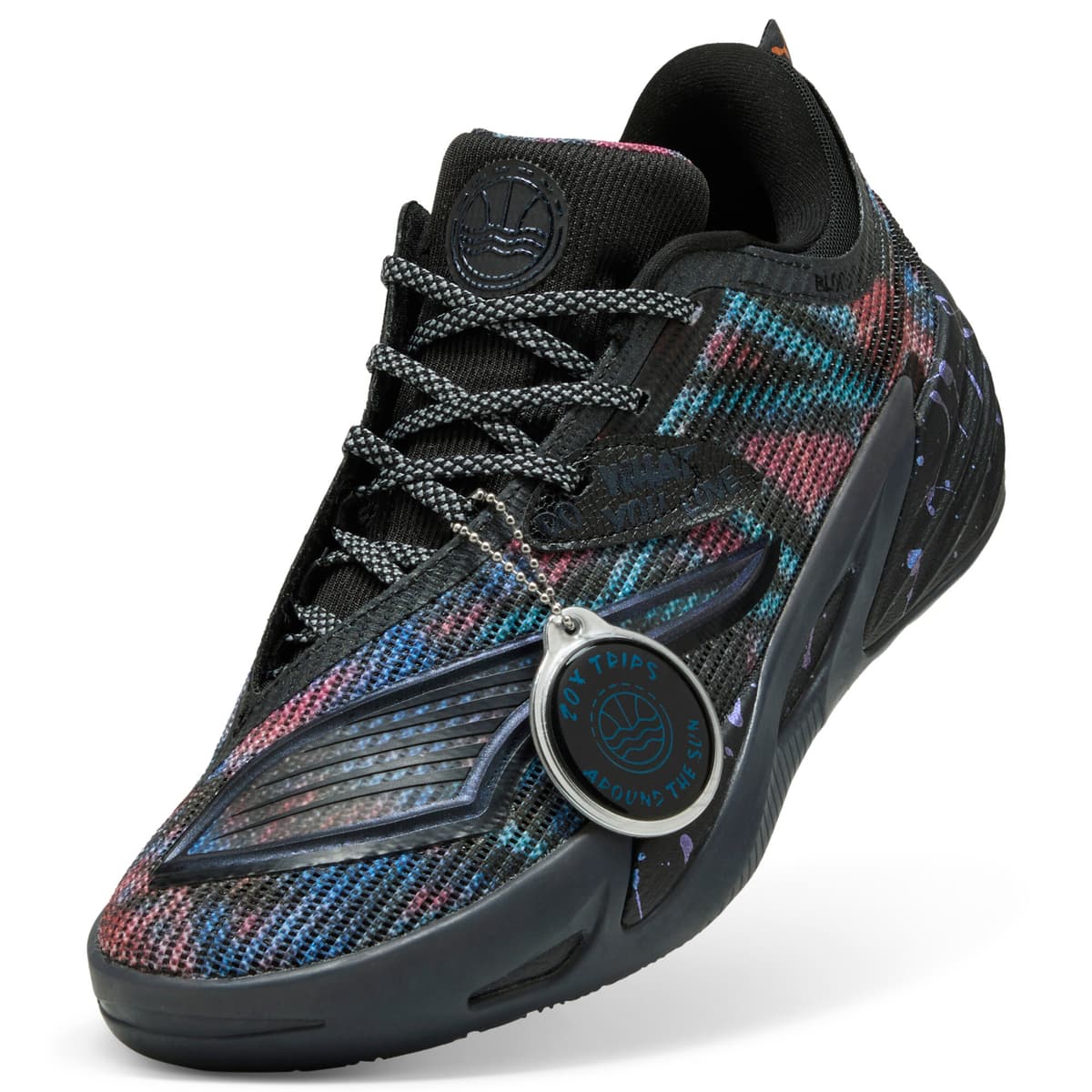 PUMA All-Pro NITROâ¢ 2 uniseks basketbalschoenen, Blauw/Zwart, Maat 40,5 thumbnail 3