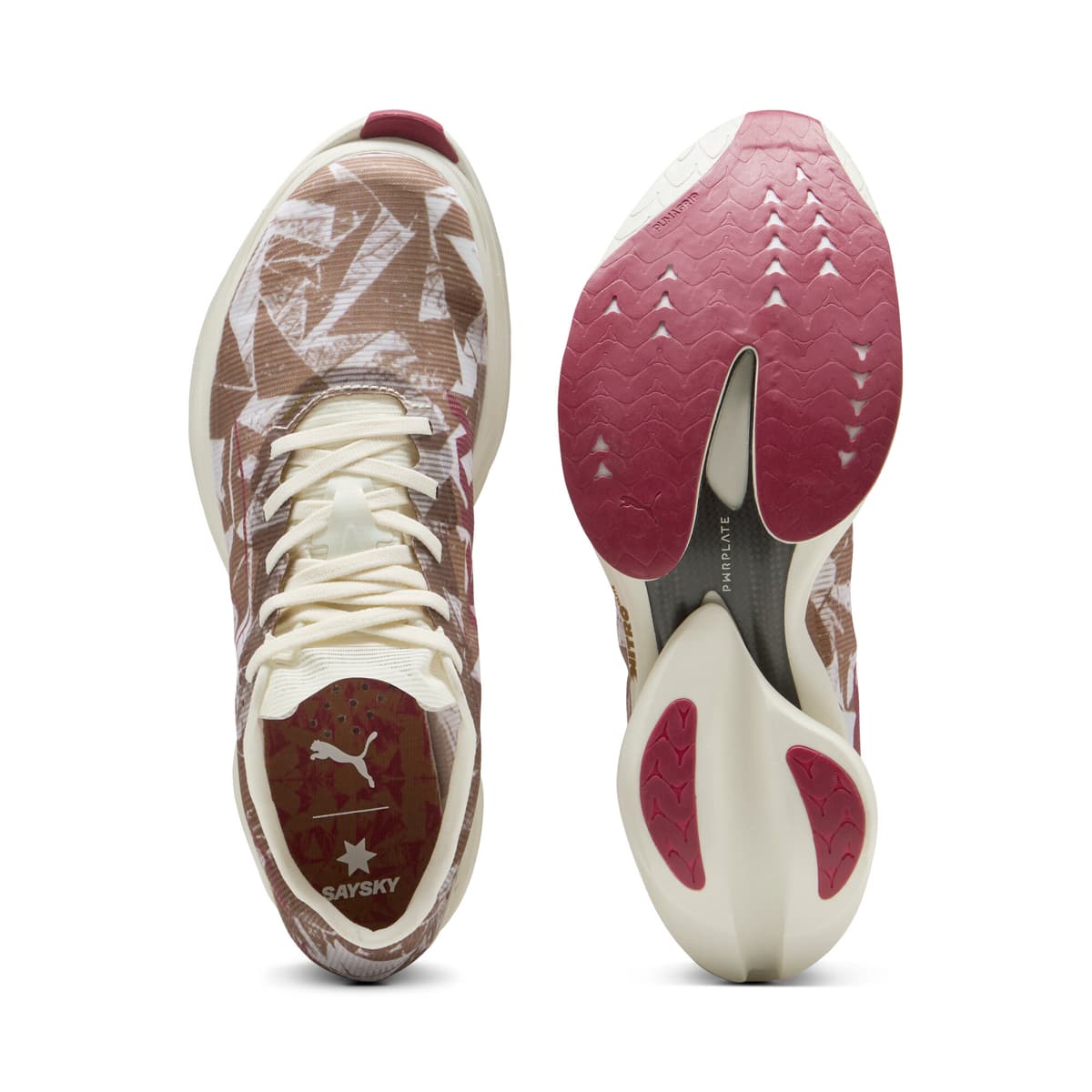 PUMA x SAYSKY Fast-R3 hardloopschoenen voor Heren, Rood/Wit, Maat 41 thumbnail 5