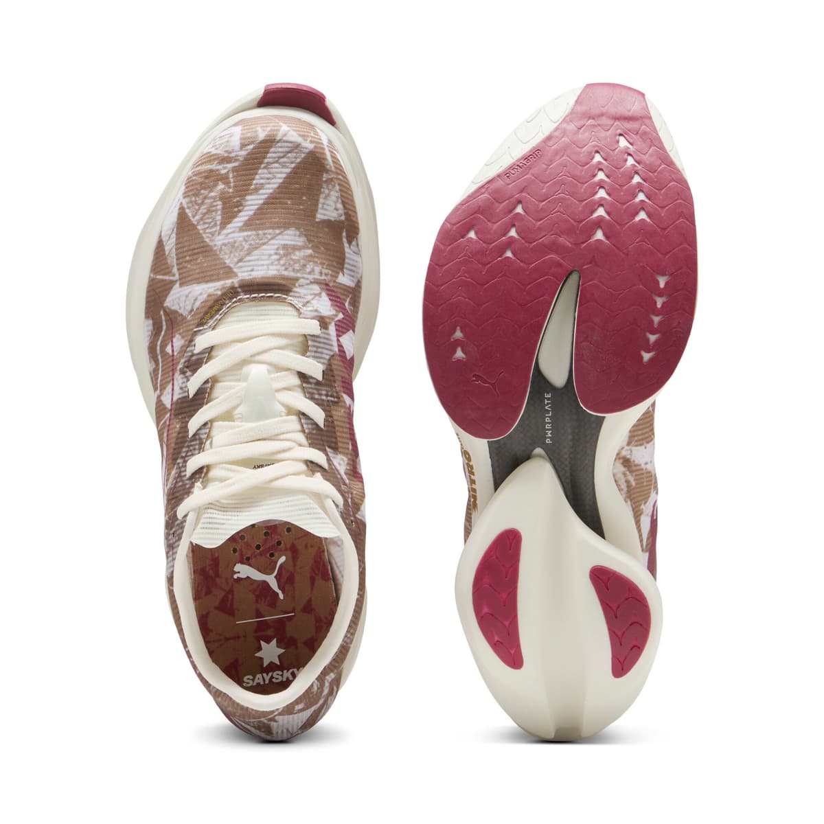 PUMA x SAYSKY FAST-R3 hardloopschoenen voor Dames, Rood/Wit, Maat 38,5 thumbnail 5