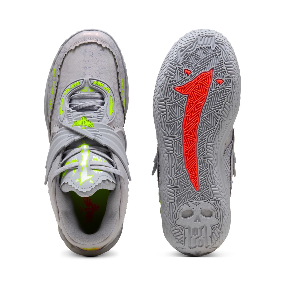 PUMA MB.05 Metallic uniseks basketbalschoenen, Rood/Geel/Zilver, Maat 43 thumbnail 6