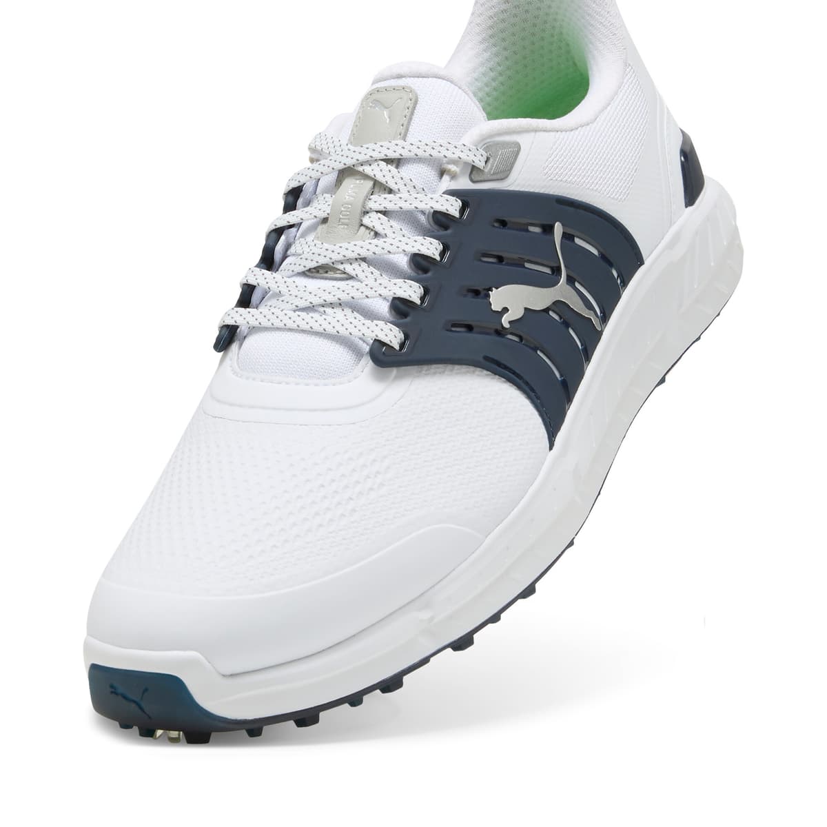 PUMA Ignite Elevate 2 Tour golfschoenen voor Heren, Blauw/Wit/Zilver, Maat 42,5 thumbnail 2