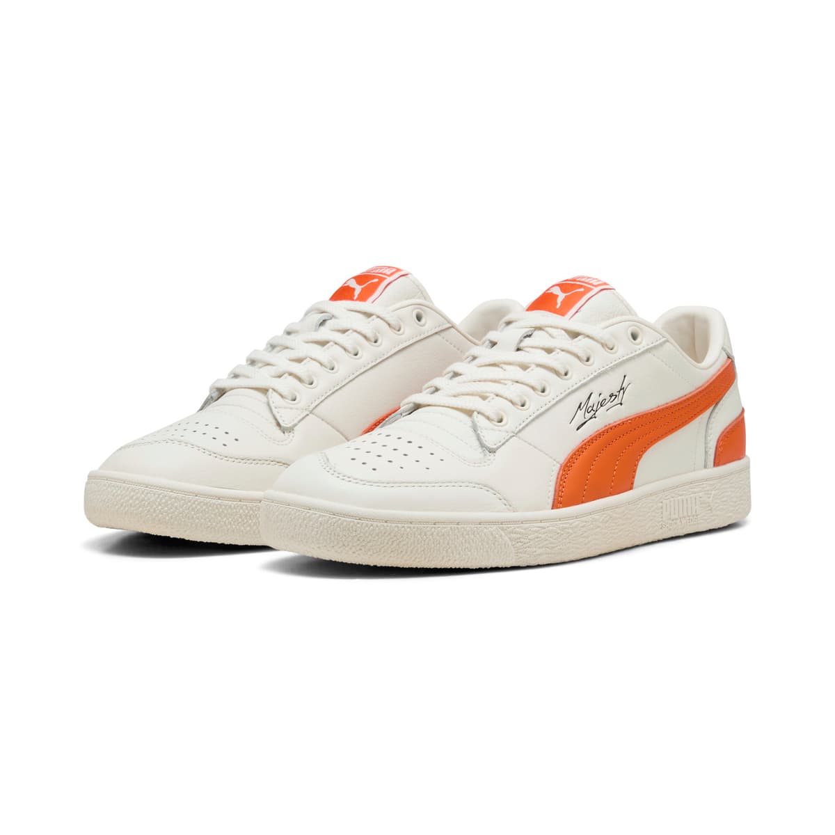 PUMA Majesty uniseks sneakers, Wit/Oranje, Maat 44 thumbnail 6