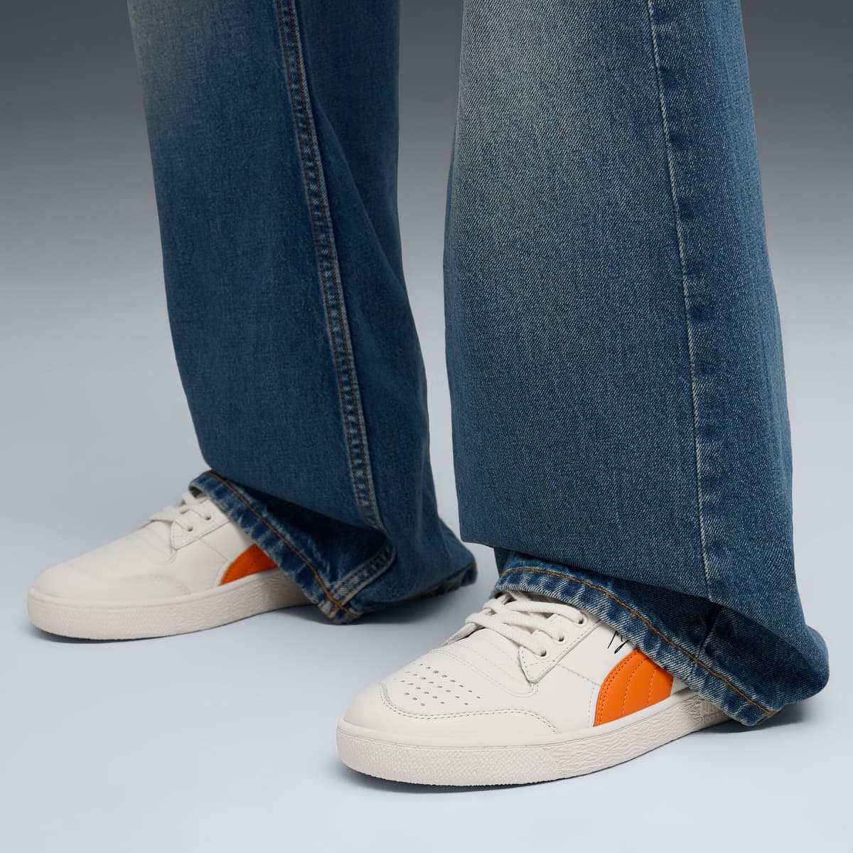 PUMA Majesty uniseks sneakers, Wit/Oranje, Maat 44 thumbnail 8