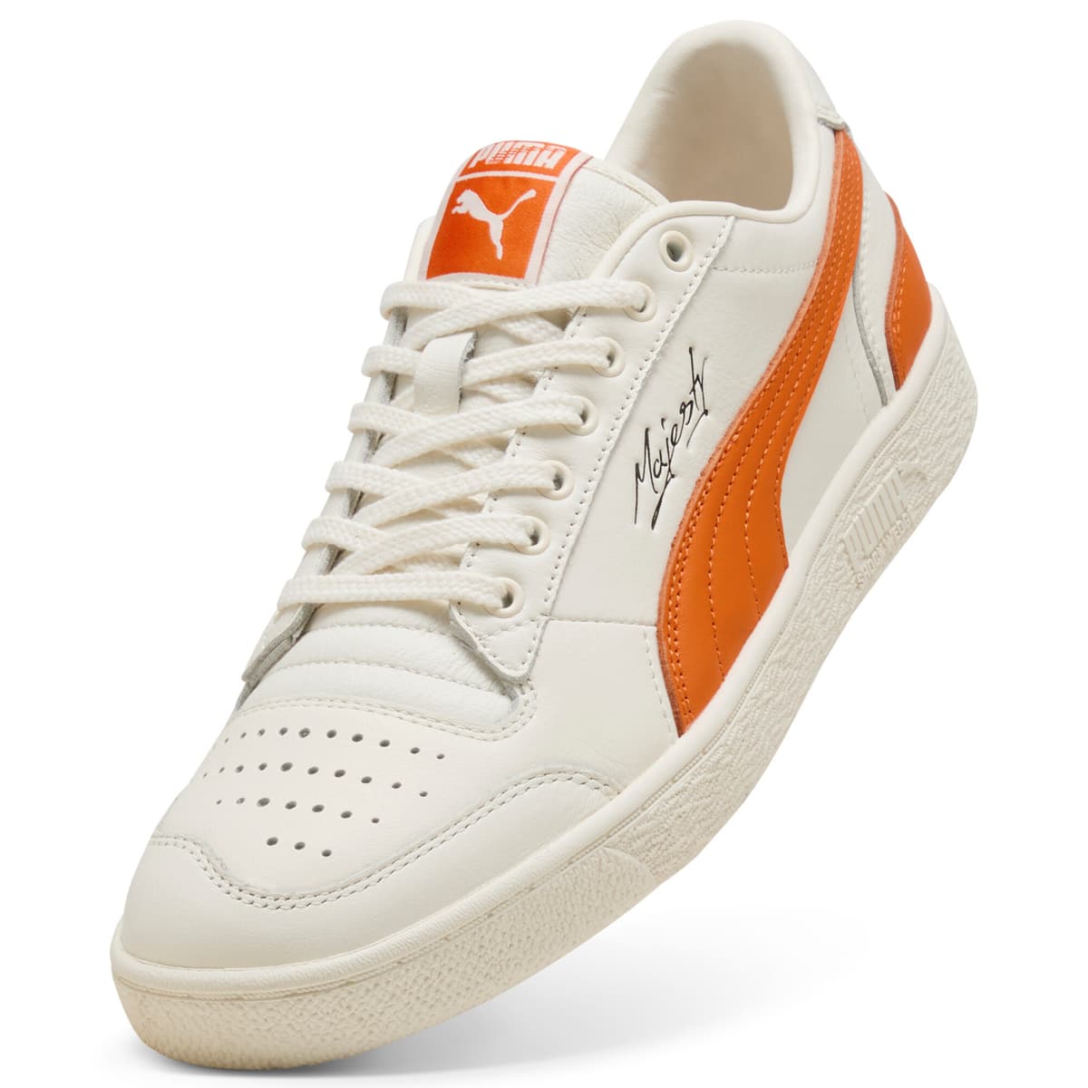 PUMA Majesty uniseks sneakers, Wit/Oranje, Maat 44 thumbnail 2