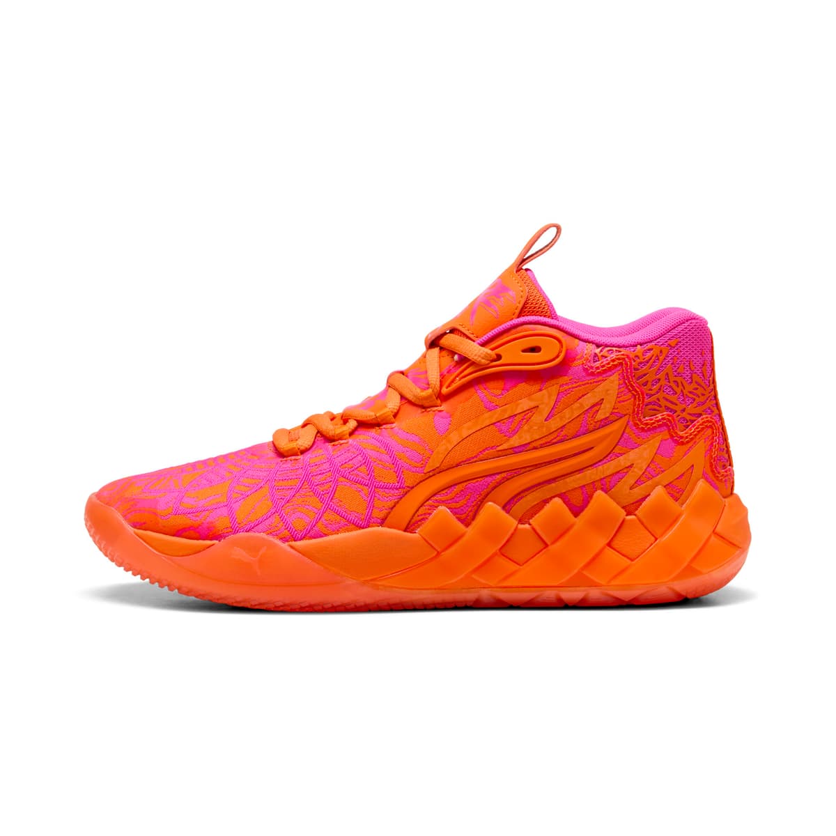 PUMA MB.01234 Mash-Up uniseks basketbalschoenen, Oranje, Maat 38