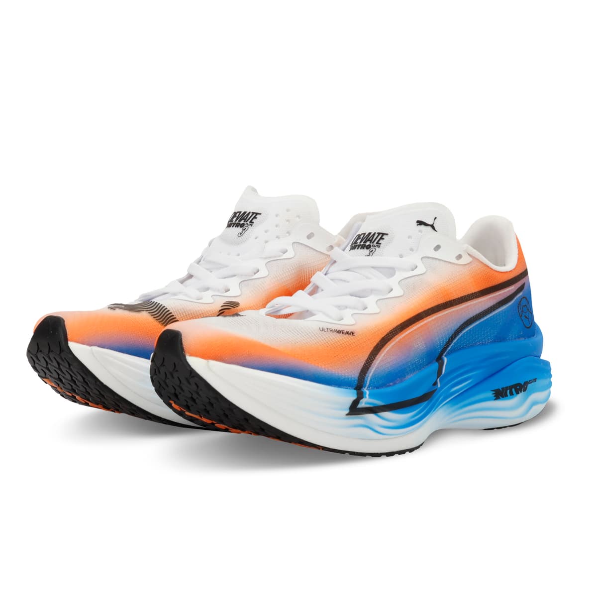 PUMA Deviate NITROâ¢ Elite 3 Ekiden hardloopschoenen voor Dames, Zwart/Wit, Maat 38