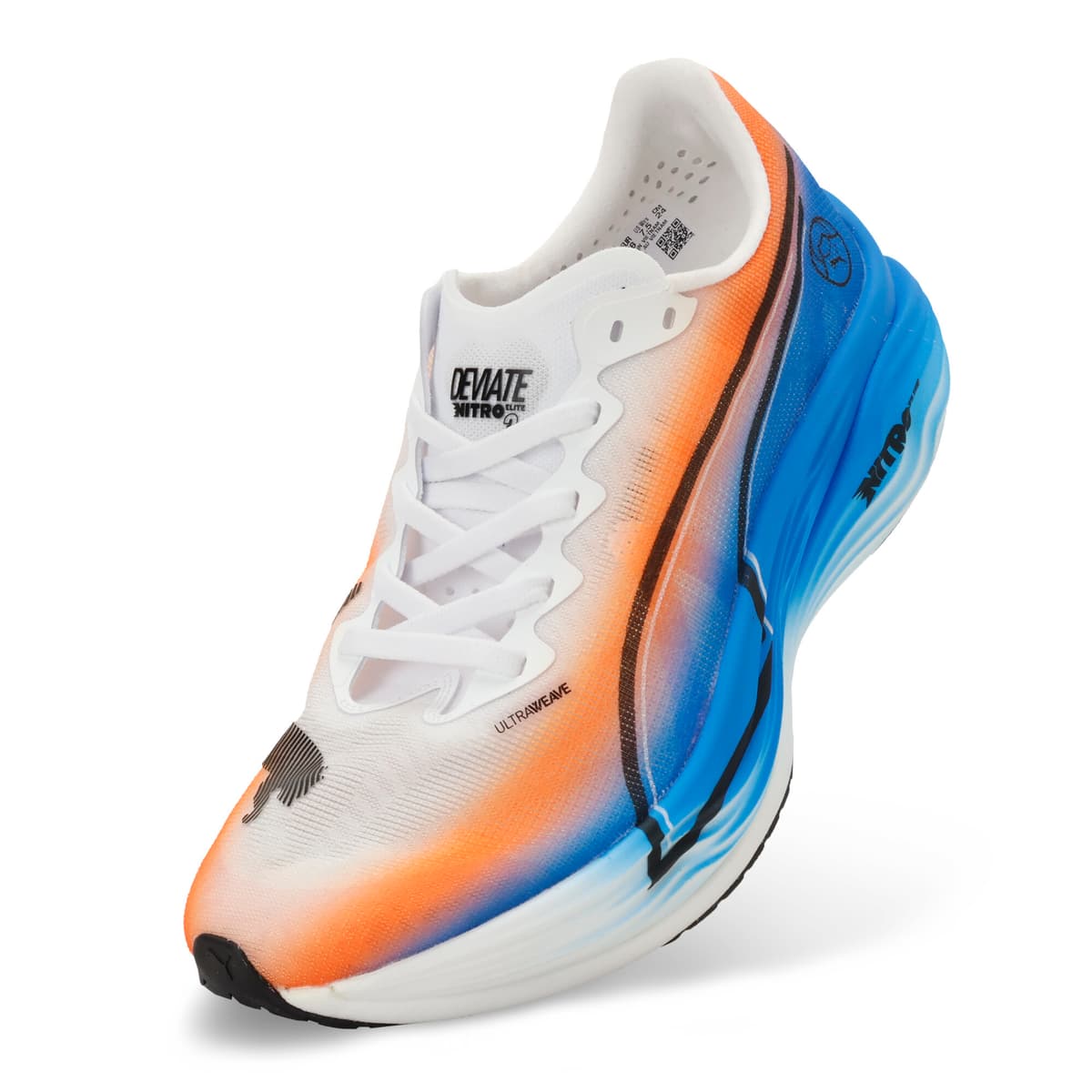 PUMA Deviate NITROâ¢ Elite 3 Ekiden hardloopschoenen voor Dames, Zwart/Wit, Maat 38 thumbnail 2