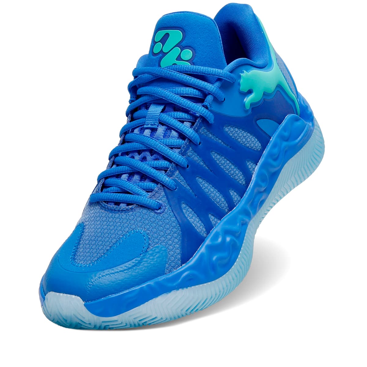 PUMA City uniseks basketbalschoenen, Blauw, Maat 52 thumbnail 3
