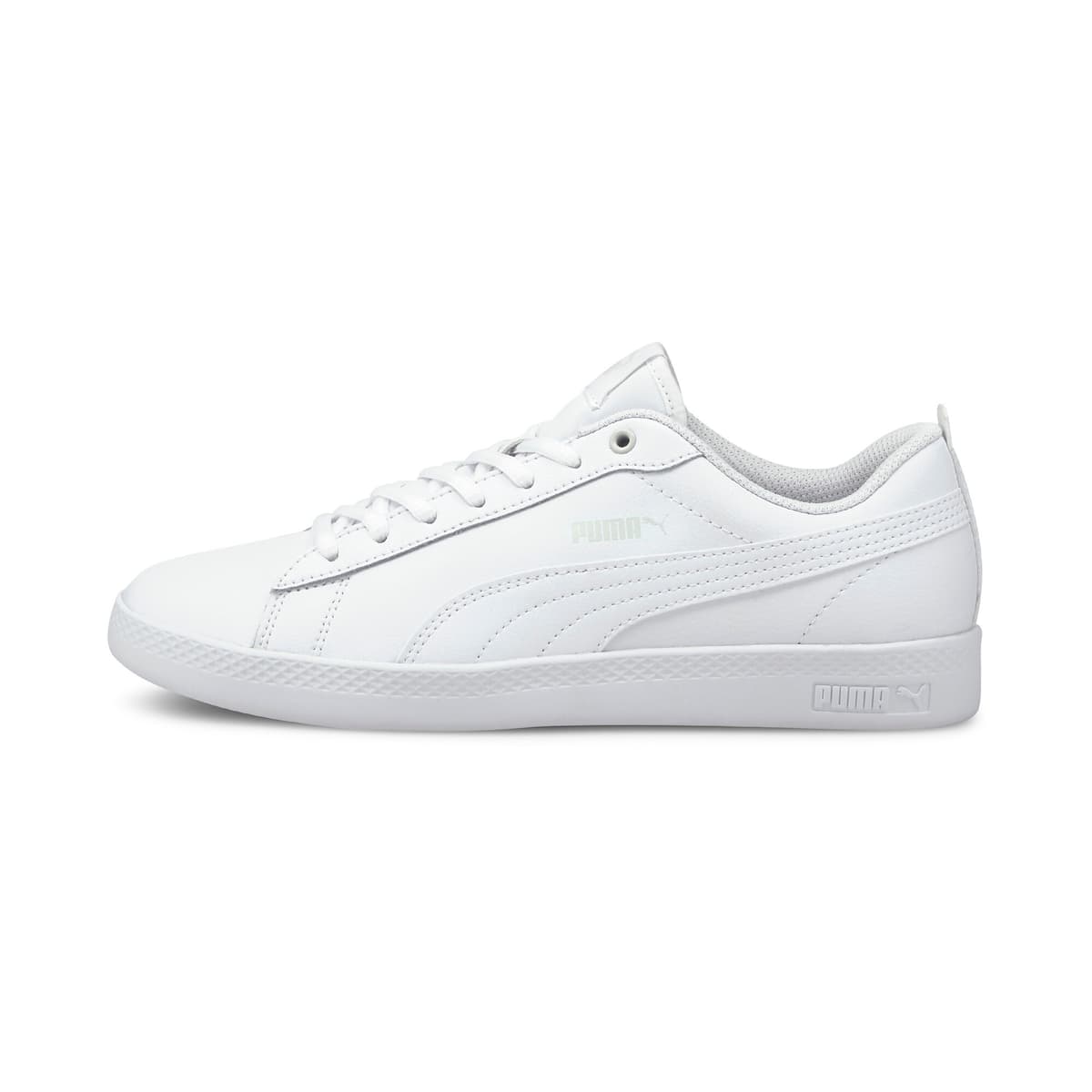 PUMA Smash v2 leren sportschoenen voor Dames, Wit, Maat 41