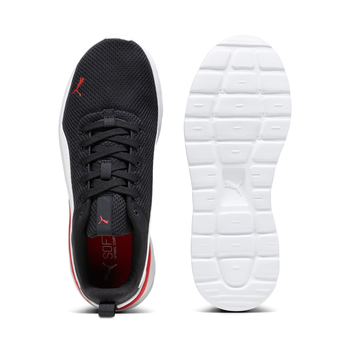 PUMA Anzarun Lite sportschoenen, Zwart/Rood/Wit, Maat 38,5 thumbnail 4