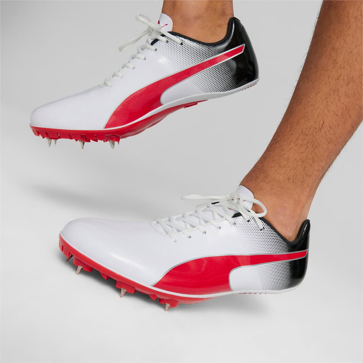 PUMA evoSPEED Sprint 14 atletiekschoenen voor Heren, Zwart/Rood/Wit, Maat 34,5 thumbnail 8
