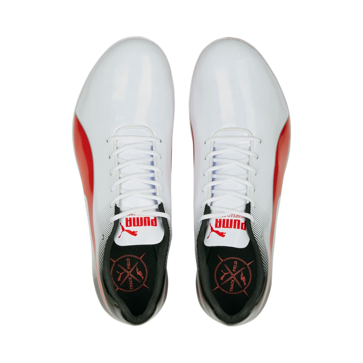 PUMA evoSPEED Sprint 14 atletiekschoenen voor Heren, Zwart/Rood/Wit, Maat 34,5 thumbnail 2